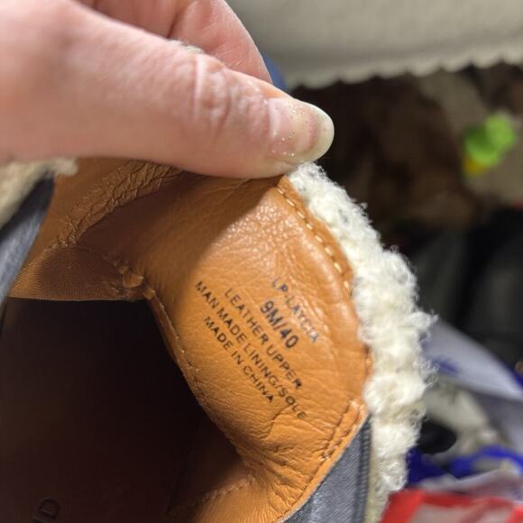 Lucky Brand Shoes Womens 9 M Laycia Casual High Top Sneakers Black Suede - Picture 7 of 7